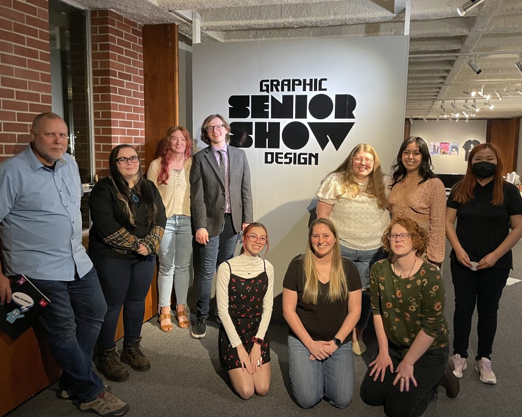 Spring 2022 Graphic Design Senior Show group photo